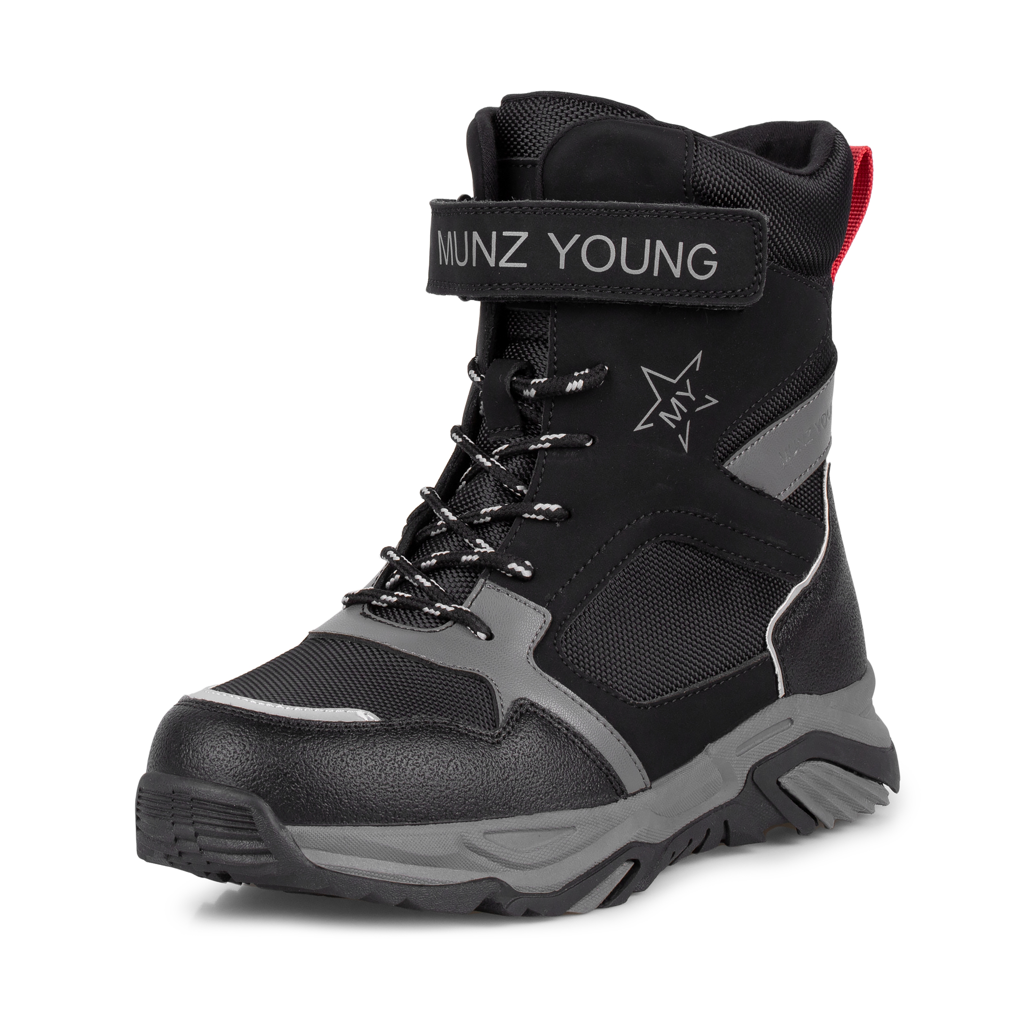 Обувь для мальчиков MUNZ YOUNG 098-1086A-5202, цвет черный, размер 32 - фото 2